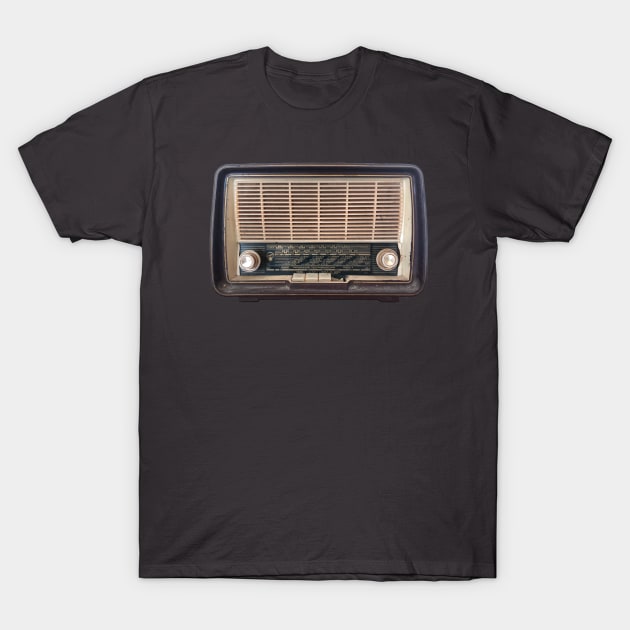 Retro Radio, Analogue, Tube Antique Radio T-Shirt by badlydrawnbabe